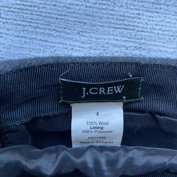 J. Crew Dark Grey Wool Pencil Skirt, Size 4 - Picture 4 of 6